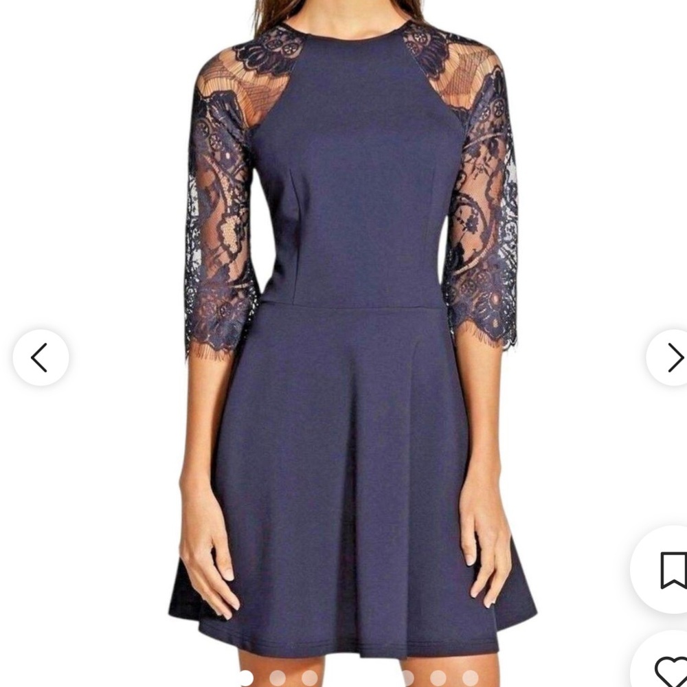 BB Dakota Mini Lace Sleeve Dress